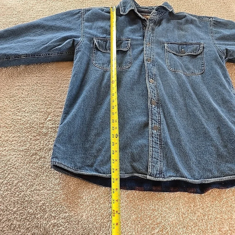 Levi's Strauss Denim Fleece-lined Shacket Jacket Men's Size L Button Up Trucker‎